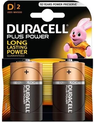 Duracell Batterie MN1300 Plus Power Duralock Mono 2er Blister