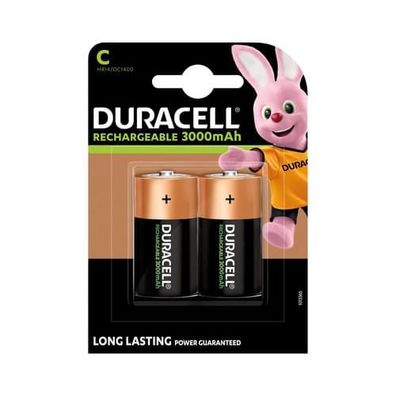 Duracell Akku C HR14 B2 wiederaufladbar 3.000 mAh 2er Blister