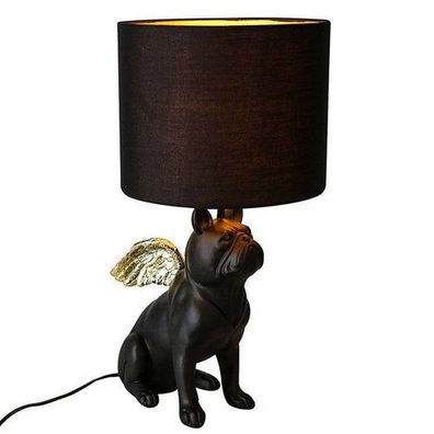 Lampe "Flying Bulli", schwarz/goldfarben, Polyresin / Textil, D26x55cm, von Gilde Han