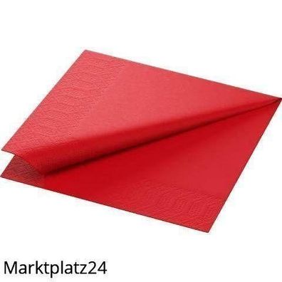 Zelltuch-Serviette, 33x33cm,3lg,1/4Falz, rot, 4x250 St/Krt