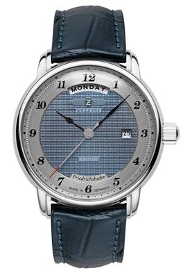 Zeppelin Herrenuhr Automatik Friedrichshafen Blau 8562-3