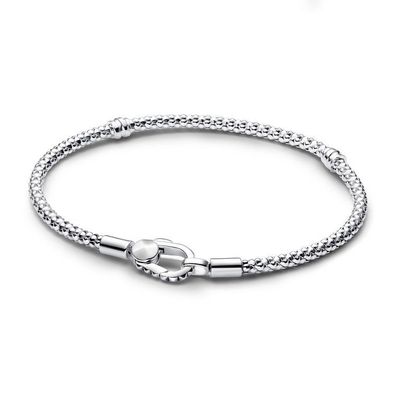 Armband 17 cm - Silber - Nietenverschluss