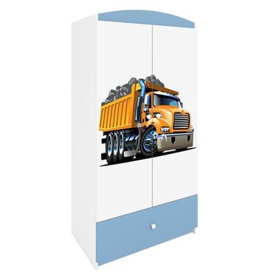 Kinderkleiderschrank Babydreams Drehtürenschrank Kleiderschrank Lastwagen Blau