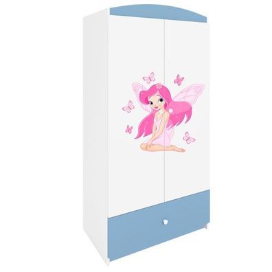 Kinderkleiderschrank Babydreams Drehtürenschrank Kleiderschrank Elfe I Blau