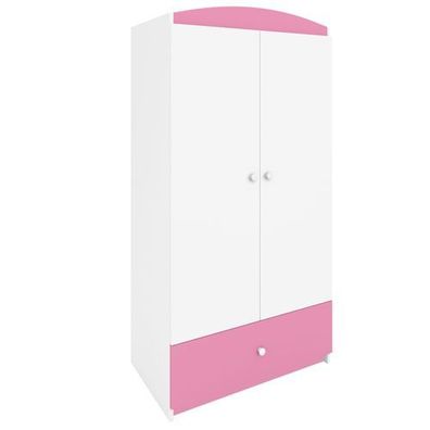Kinderkleiderschrank Babydreams Drehtürenschrank Kleiderschrank Basic Hellrosa