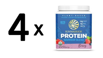 4 x Sunwarrior Warrior Blend Organic (375g) Vanilla