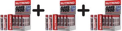 3 x AAKG 7500, Blackcurrant - 20 x 25 ml