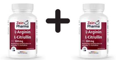 2 x L-Arginine + L-Citrulline, 500mg - 90 caps