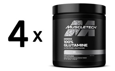 4 x Platinum 100% Glutamine - 300g