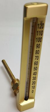 Maschinenthermometer 0°C - 120°C 90° Winkel 200 x 85 mm 1/2" AH200ALM85