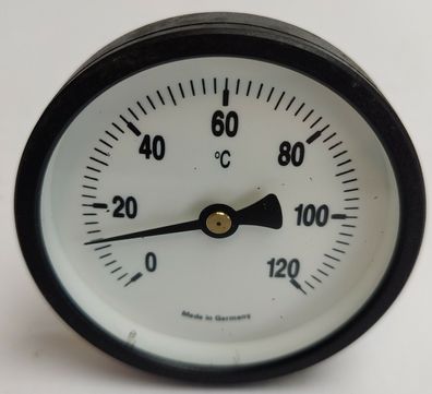 Bimetall Thermometer 0°C - 120°C Ø80mm Tauchschaft 95mm ZTH8095