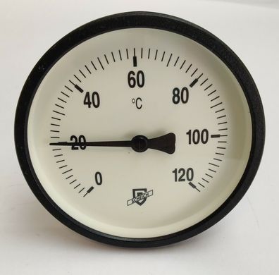 Scheich Bimetall Thermometer 0°C - 120°C Ø100mm Tauchschaft 145mm 120145K