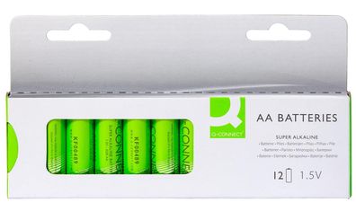 Q-CONNECT KF00644 Batterie AA/LR6, 12 Stück, grün