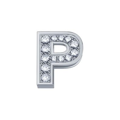 FRAU ORO - DCHF3319P - Buchstabenelement in Weißgold und Diamanten