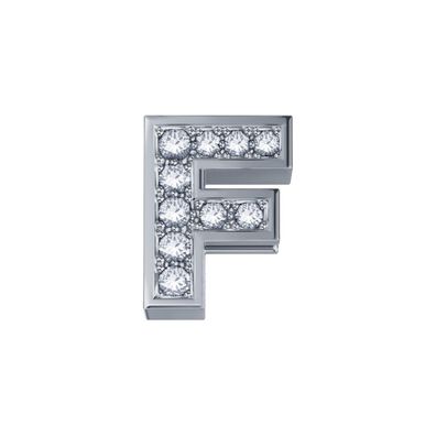 FRAU ORO - DCHF3319F - Buchstabenelement in Weißgold und Diamanten