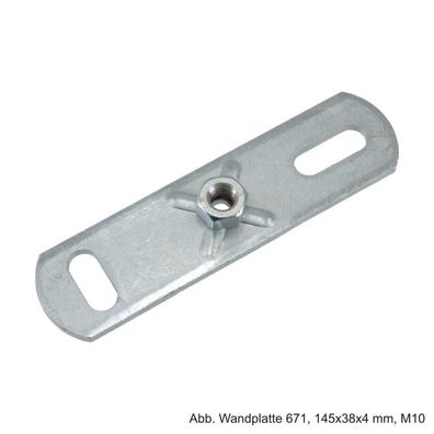 BIS Wandplatte 671, 145x38x4 mm, M12