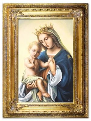 Madonna Mit Kind Handarbeit Ölbilder Gemälde Leinwand Ölbild Bild G115441