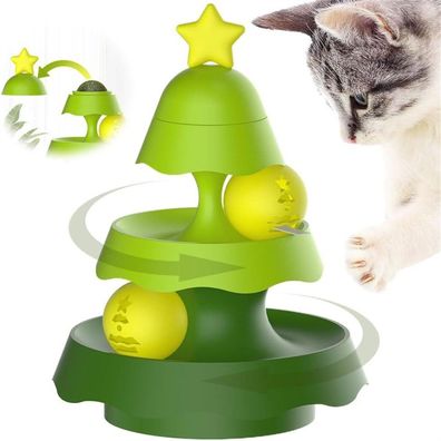 Interactive Cat Toy Ball Turntable - LED Ball, 3-Lagiger Turm