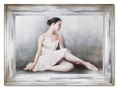 Ballerina In Weiß Handarbeit Ölbilder Gemälde Leinwand Ölbild Bild G17296