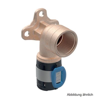 Geberit FlowFit Anschlusswinkel 90°, 20 mm x 1/2", L: 52 mm