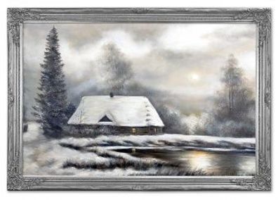 Winterlandschaft Handarbeit Ölbilder Gemälde Leinwand Ölbild Bild G119589