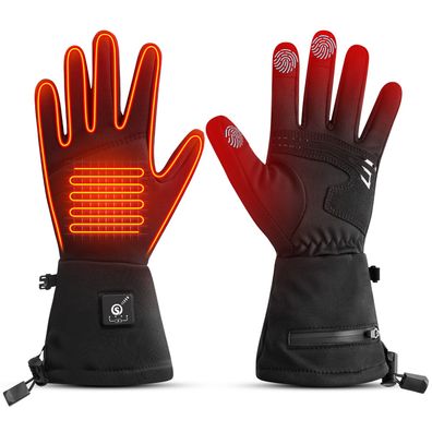 SHGS18 Beheizte Handschuhe für Herren und Damen, Palm Lederhandschuhe für Winterski