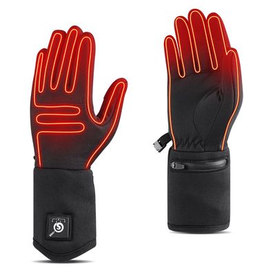 SHGS13B Beheizte Handschuhe für Herren und Damen, Palm Lederhandschuhe für Winterski