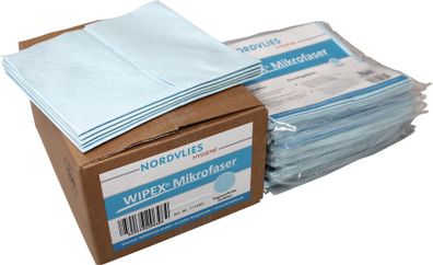 Mikrofaser-Wischtuch blau L400xB380ca. mm 1 KT=10x5 Tü. WIPEX