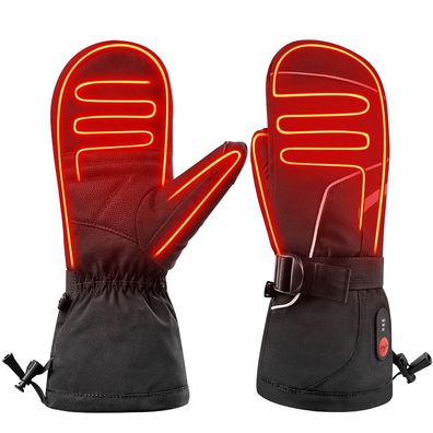 SD81E Beheizte Handschuhe für Herren und Damen, Palm Lederhandschuhe Heated Ski