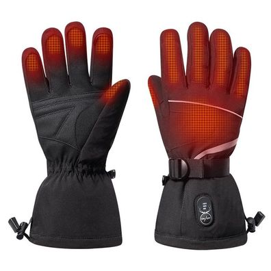 SD82B Beheizte Handschuhe für Herren und Damen, Palm Lederhandschuhe Heated Ski