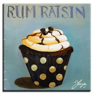 Rum-Raisin Muffin Handarbeit Ölbilder Gemälde Leinwand Ölbild Bild G16404