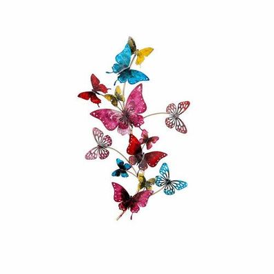 Metall Wandrelief "Butterflies", 6x40x66cm, von Gilde Handwerk