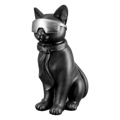 Katze "Hero Cat" H.35cm, Polyresin, schwarz, von Gilde Handwerk