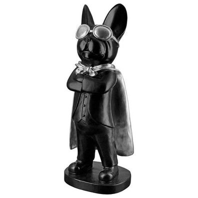 Poly Hund "Hero Dog", schwarz, 10x13x32,5cm, von Gilde Handwerk