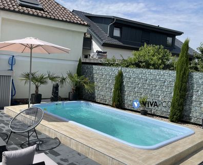 Gartenpool GFK POOL Venezia 6,10 x 3,70 x 1,50 Einbaubecken Vivapool