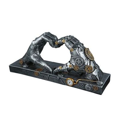 Poly Skulptur "Steampunk Hand", 9,5x35x16cm, von Gilde Handwerk