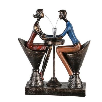 Poly Skulptur "Table for two", 8x21x25cm, von Gilde Handwerk