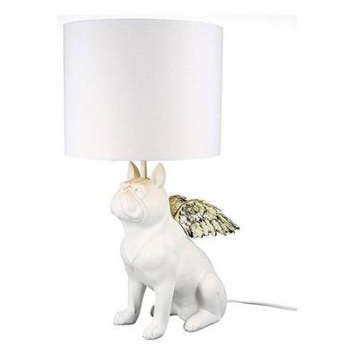 Lampe"Flying Bulli"weiss/goldfarben, H: 55 cm Ø 26 cm, von Gilde Handwerl