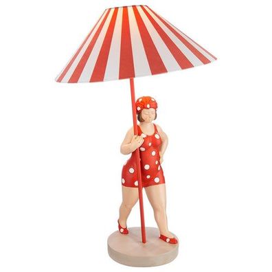 Poly Lampe "Becky", rot/weiß, H60cm, von Gilde Handwerk