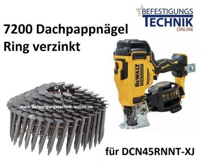 Dachpapp Nägel 3,1x19mm Ring verzinkt für DeWalt Akku Nagler DCN45RNNT DCN45RND2