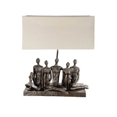 Poly Lampe "Group" antikgrau/goldfarben, 21x46x55cm, von Gilde Handwerk