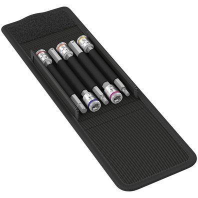 Wera 8740 Hex-Plus HF Zyklop Bitnuss-Satz lang 5tlg 1/4" mit Haltefunktion