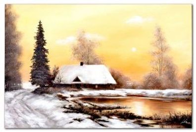 Winterlandschaft Handarbeit Ölbilder Gemälde Leinwand Ölbild Bild G119073