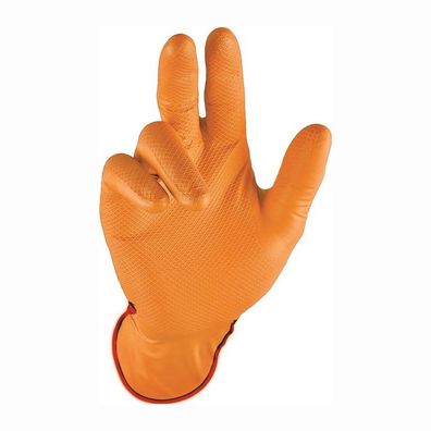 50x Stronghand Einweghandschuh Grip orange EN 388 EN 374 PSA III Gr. 11 - 0