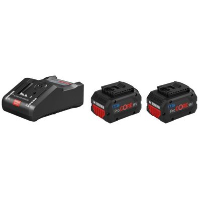 Bosch Starter-Set 2x 8,0 Ah ProCORE18V Akku + Ladegerät GAL 18V-160 C - 160