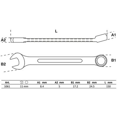 BGS Maul-Ringschléssel SW 11 mm - 1061