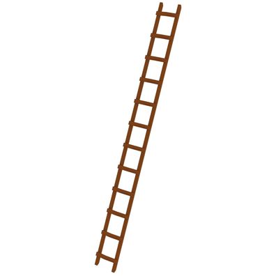 Génzburger Steigtechnik Dachleiter Holz 12 Sprossen - 033121