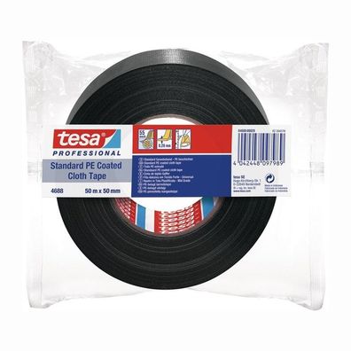 Tesa Gewebeband Tesaband Standard 4688 schwarz - 04688-00029-00