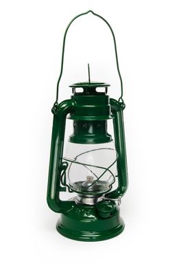 Petroleum Sturmlampe 24 cm grün 1x Docht Sturmlaterne Laterne Lampe Camping