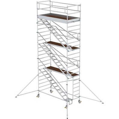 Génzburger Steigtechnik Rollgerést 1,35 x 3 m mit Schrägaufstiegen & Ausleg